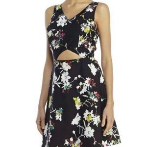 Jessica Simpson Retro Cut Out Print Dress